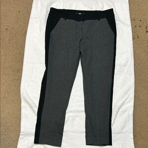 Stylish Gray and Black Women's Cropped Pants
